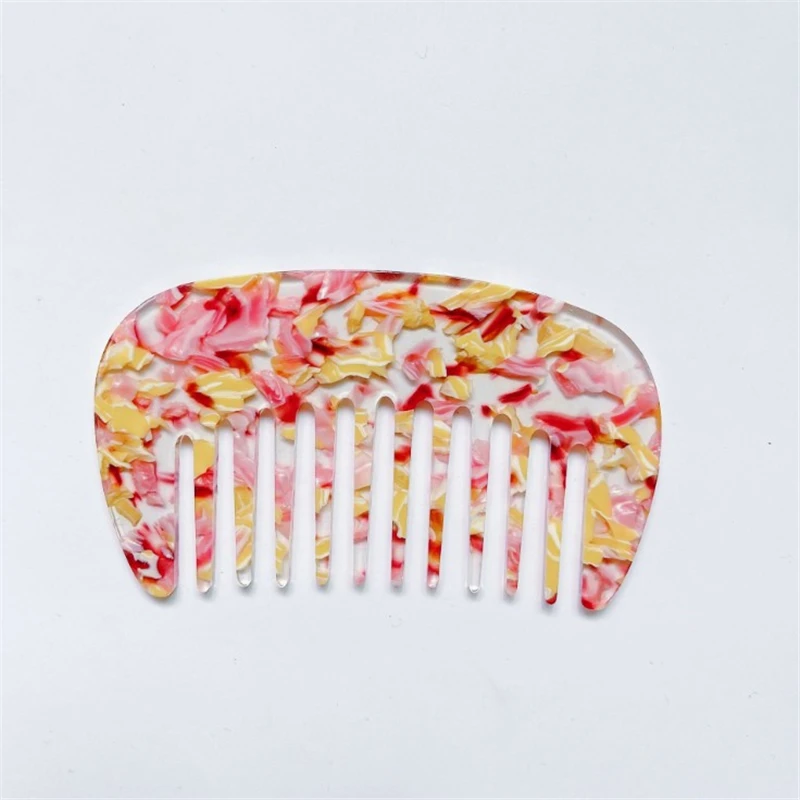 New Korean Vintage Acetate Plate Hairdresser Pocket Hair Comb Mini Compact Anti-static Hair Combs Comfortable