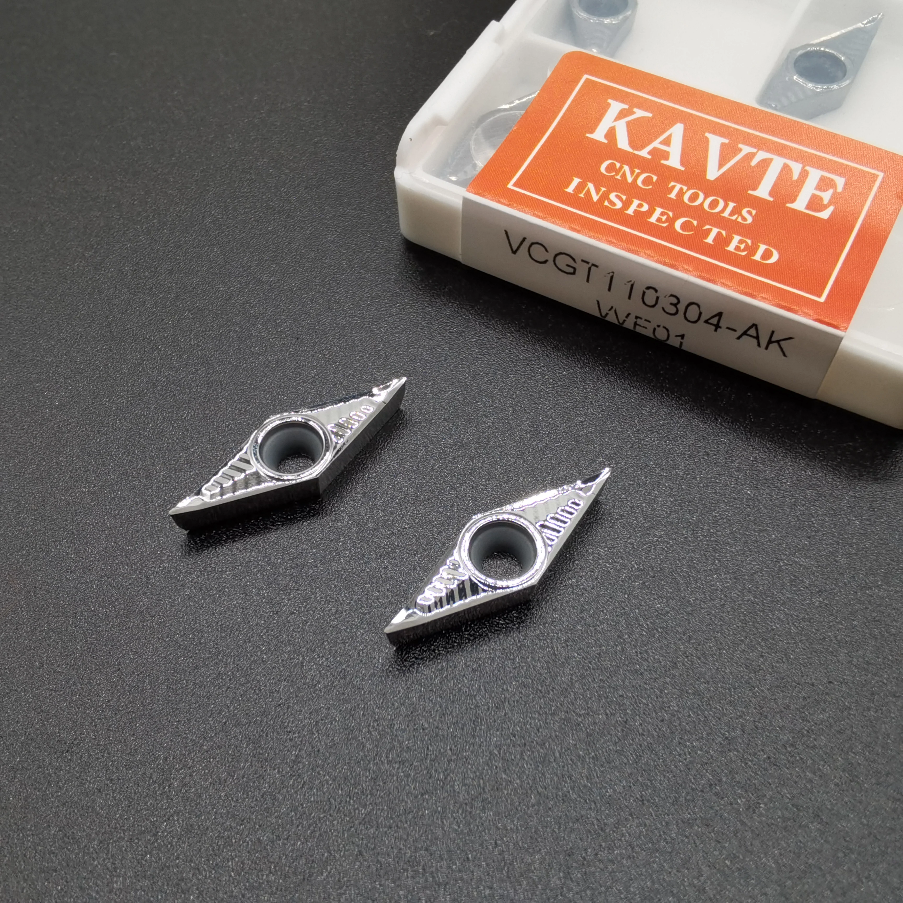 KAVTE-Herramienta de torneado de aluminio CNC, cortador de aluminio de alta calidad, VCGT110302, 110304, 110308, 160404, 160408, 10 unidades