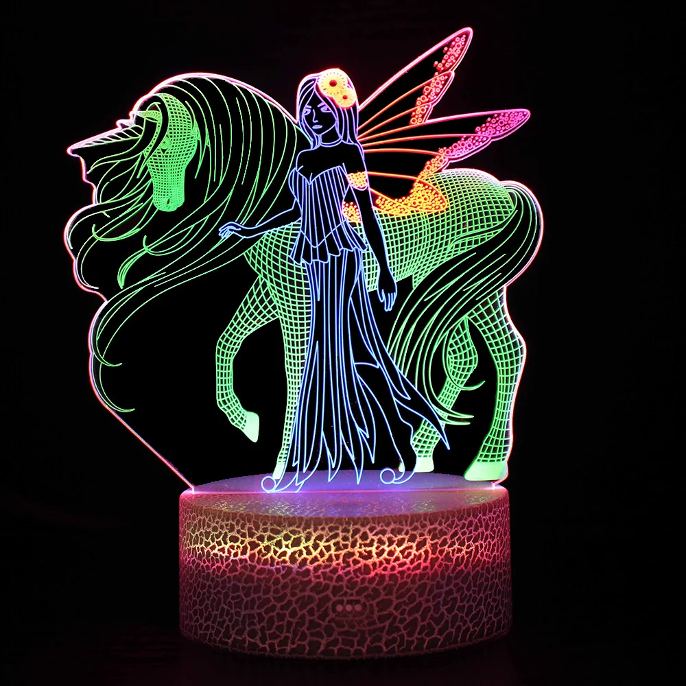 NEW 3D Visual Night Light Colorful Dynamic Touch Creative Gift Lamp For Bedside Home Descoration Lamp Led Table Lamp