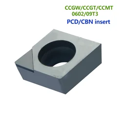 1PC PCD CBN insert CCGW CCMT CCGT 060202 060204 09T302 09T304  diamond insert lathe cutter turning tool for hardened steel