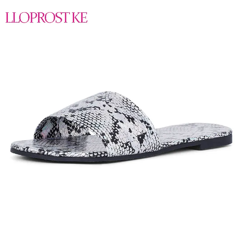 

Lloprost ke 2021 Women's Slippers Summer New Fashion Slides Shoes Flats Beach Sandals Women Outside Platform Leisure Flip Flops