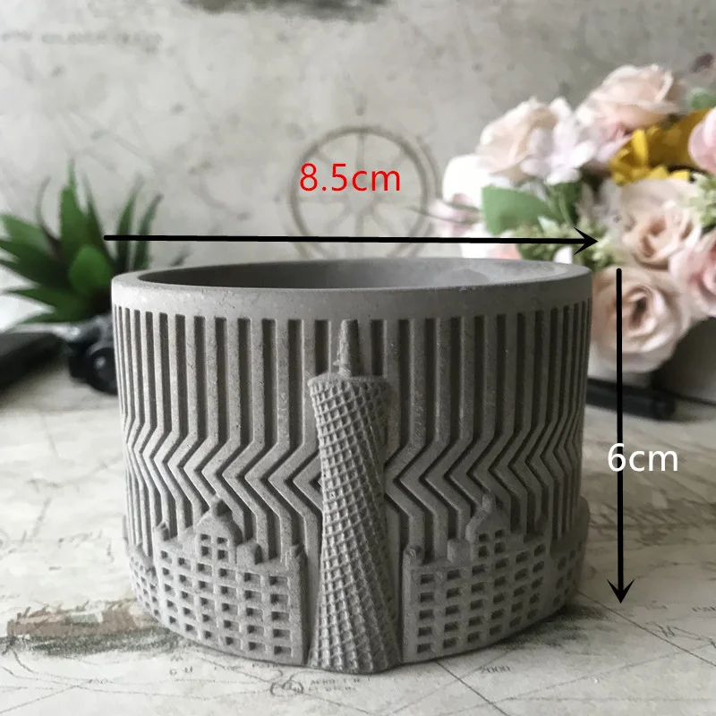 Cement Flower Pot Molds Handmade Concrete Vase Plaster Candle Home Cactus Plants Planter Mould Home Decoration Resin Craft