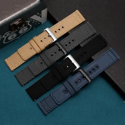 Quick Release Canvas Watch Strap 18mm 19mm 20mm 22mm Nylon Watchbands Replacement Bracelet Wrist Watch Accessories For Seiko