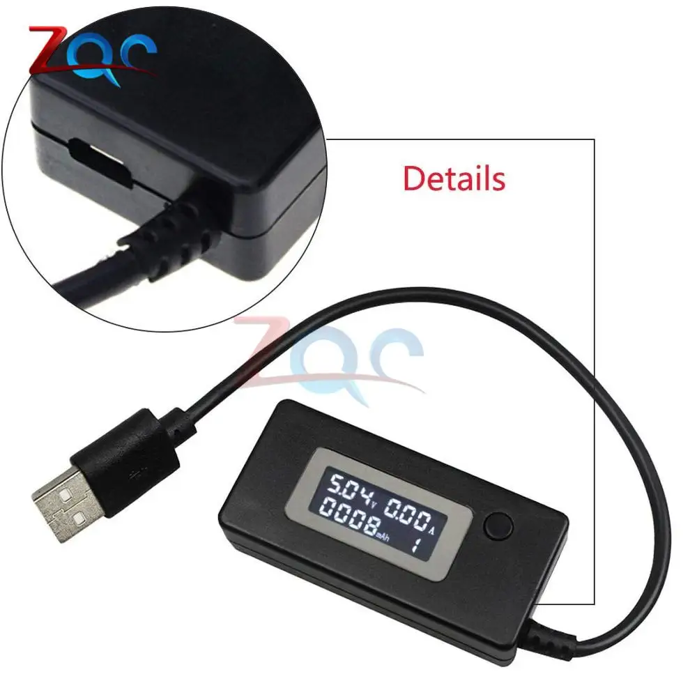 LCD USB Tester Voltmeter Ammeter Mobile Power Bank Charger Voltage Current Capacity Tester Meter DC 3 -15V 50 -3500mA