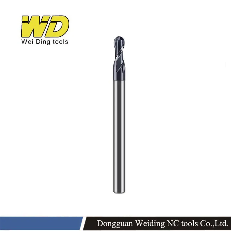 CNC Machine Snijgereedschappen Rvs HRC58 2 Fluiten Kogelfrees Wolfraamcarbide Cutter CNC Router Bit Frees