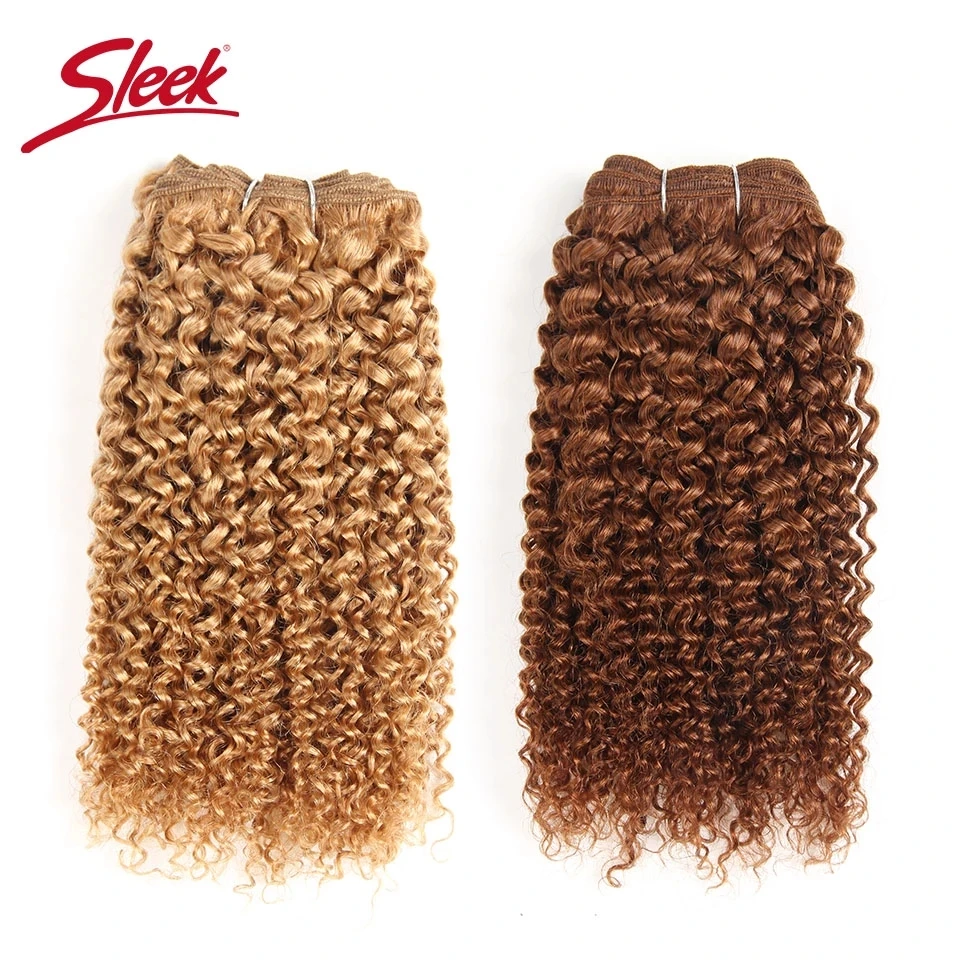 บราซิล Kinky Curly สีบลอนด์27 T1B/สีม่วงสีฟ้าสีแดง P4/30 P1B/30 Human Hair Bundles วาดคู่รวมกลุ่ม Deal Remy ผม