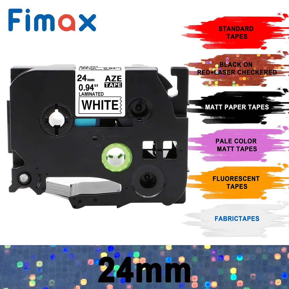 Fimax 1 Pack Compatible For Brother TZe651 TZe-251 TZE-451 P-touch Label maker TZe-651 Black on Yellow TZe-151 TZe-251 tze-551