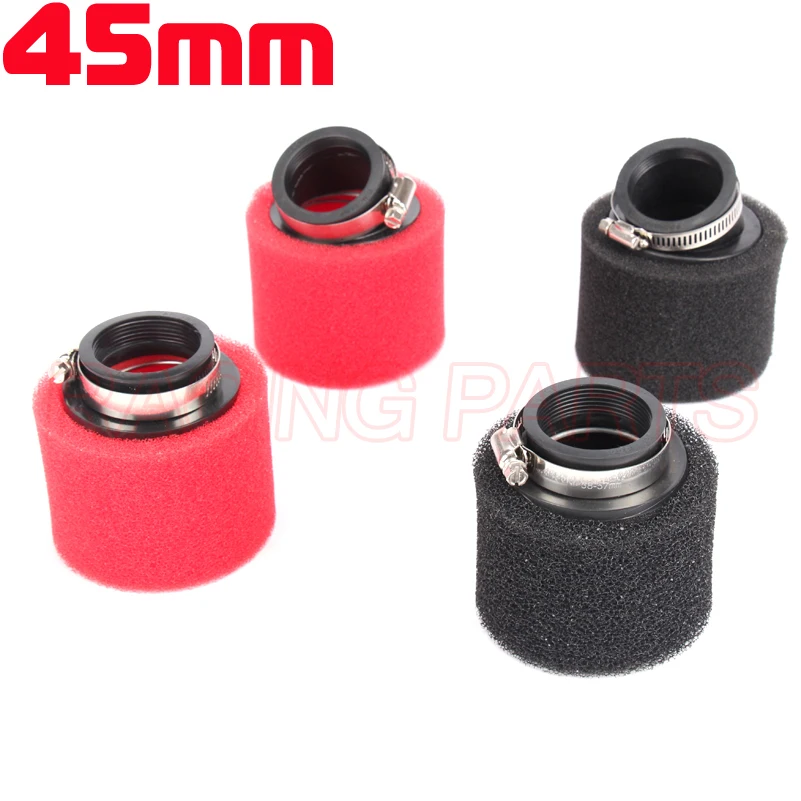 Motorcycle Sponge Air Filter Cleaner Straight and Bent Neck 35/38/42/45/48mm for ATV Dirt Pit Bike Carburetor 110 cc 125 cc