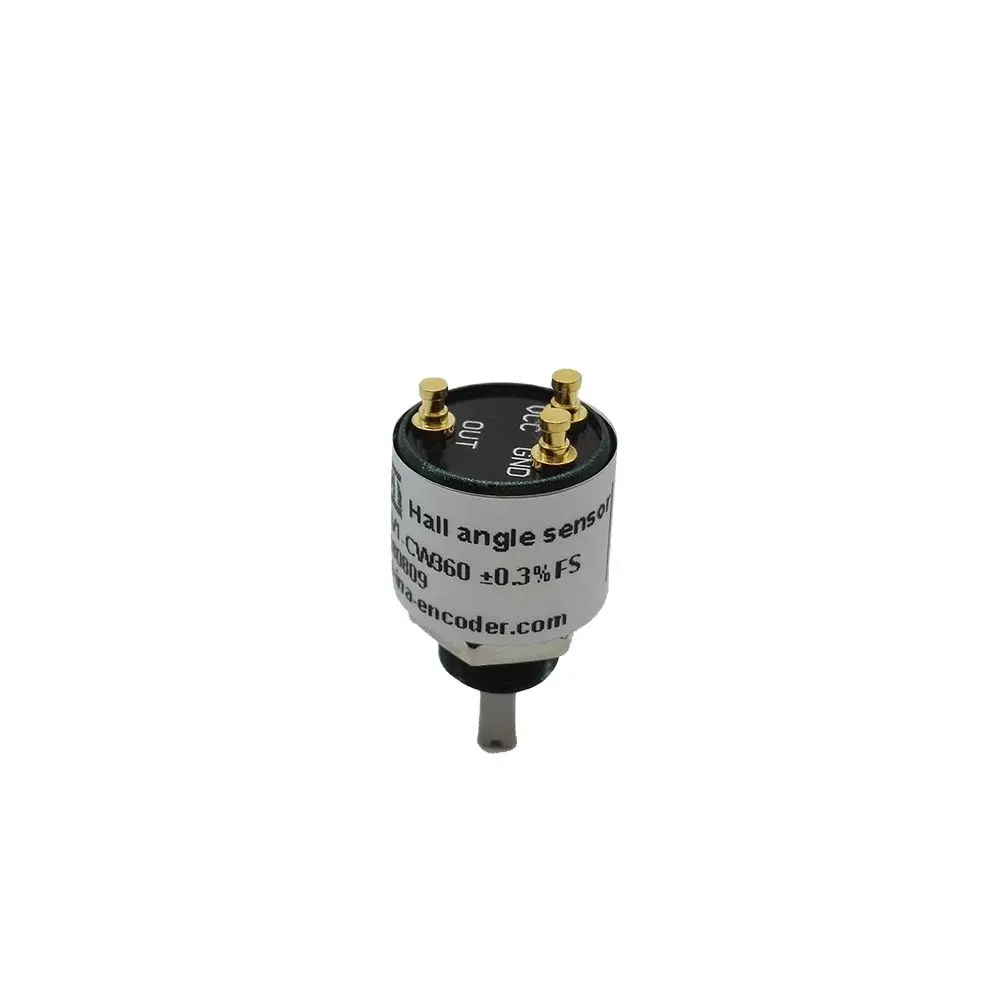 CALT ミニホール角度センサ 5V DC 360 度測定センサーアルミニウム非接触ポテンショメータ 0-5 12V 3 ピンアウト P3015-V1-CW360