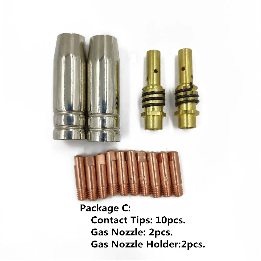 30/24/14Pcs Welding Torch Nozzle Part Kit Conical Rod Tool Set for Binzel 15Ak Welder Accessories