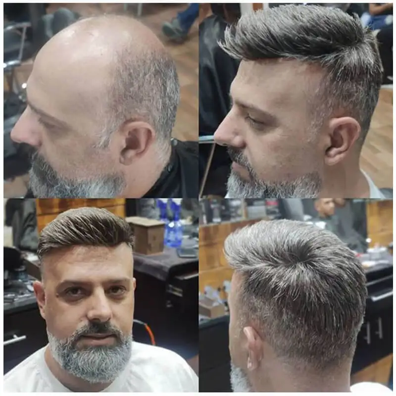 Tupé de pelo para hombres, unidad de sistema de piel completa de 0,12mm, pelucas para hombres, prótesis de cabello masculino capilar duradero, Peluca de tupé de densidad de 130%