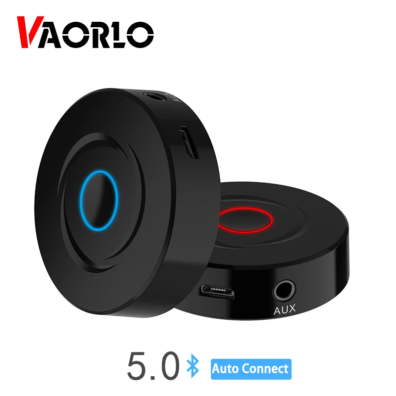 Transmisor receptor Bluetooth 5,0 2 en 1, 3,5mm, AUX, Audio estéreo, adaptador inalámbrico redondo para coche, TV, PC, altavoz, auriculares