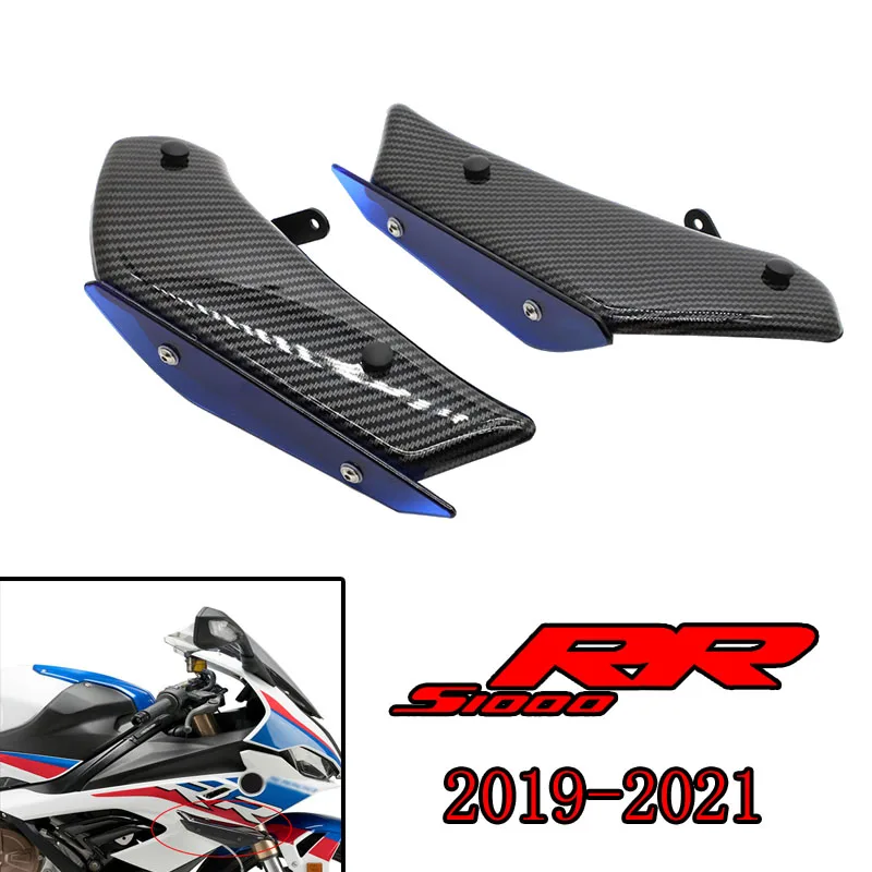 

Motorcycle Side Fairing Wing For BMW S1000RR ABS Plastic Front Aerodynamic Winglets Carbon Fiber Color S1000 RR 2019 2020 2021