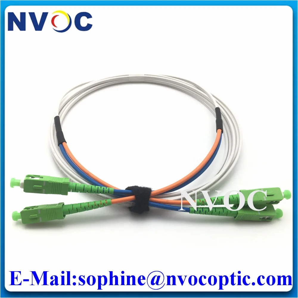 

10PCS 2Cores 2M G657A1 Single Mode Dual Fiber GJYXCH LSZH White/Black Outdoor FTTH Drop Optical Patch Cord Cable Connector