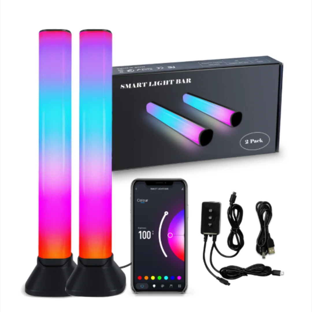 Smart RGB Light Bar with 46 Scene Modes and Music, Bluetooth, Color for TV, PC, Backlights