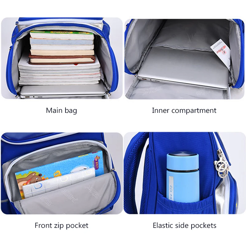 Hoạt Hình Ba Lô Trẻ Em Schoolbags 1-3 Cấp Học Sinh Dễ Thương Mới Trai Bé Gái Orthopaedic Làm Sáng Công Suất Lớn Không Gian Mochila