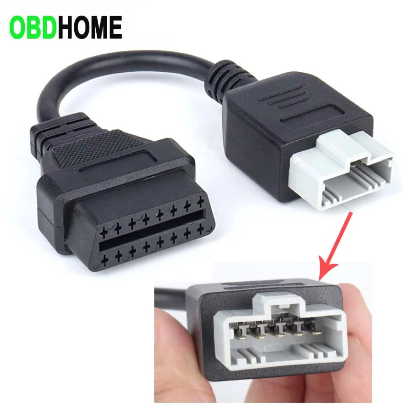 16P OBD Adapter for Honda 5Pin OBD1 To OBD2 16Pin Female Diagnostic Connector for Honda 5 Pin Car Scanner OBD II Extension Cable