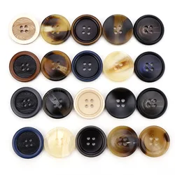 20pcs 4 Hole Resin Buttons Sewing  Scrapbooking Shirt Jacket Suit Coat Clothing Handmade Accessories Card Making Decor 15-25mm