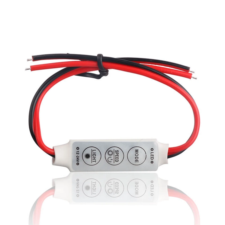 Única cor LED Strip Light Controller, Dimmer Driver para controle de luz única, SMD, 2835, 3528, 5050, 5630, 3014, DC, 12V, 24V, 3 * 4A