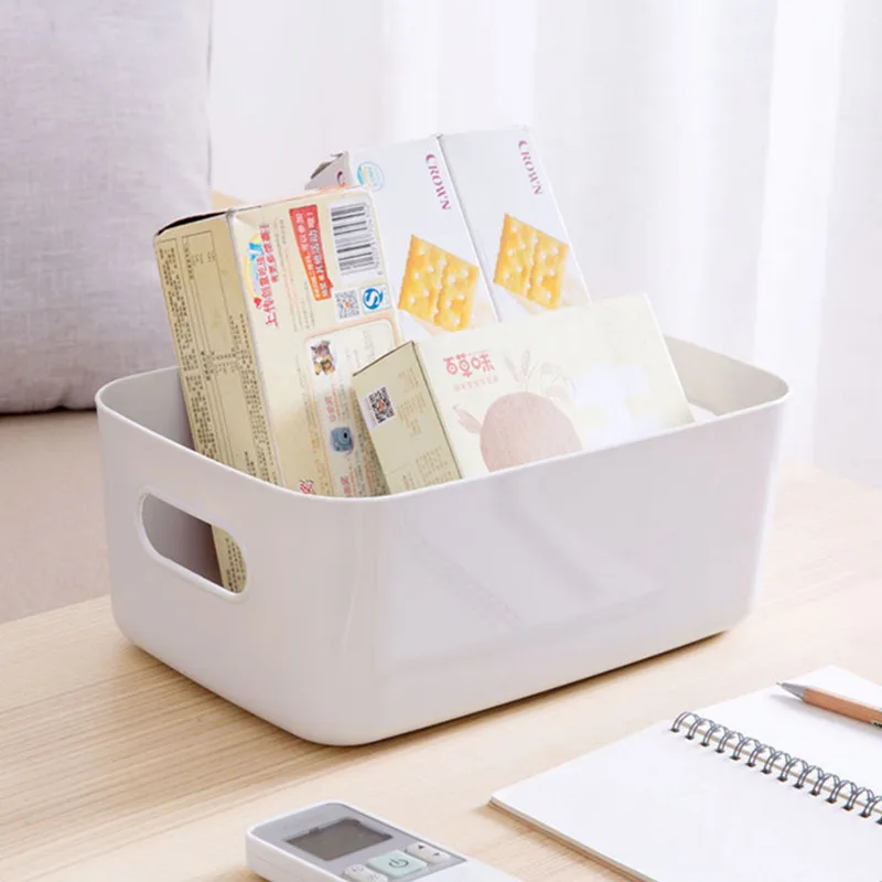 Sundry storage basket student desktop snack storage box plastic cosmetic storage box household kitchen sorting box makeup box