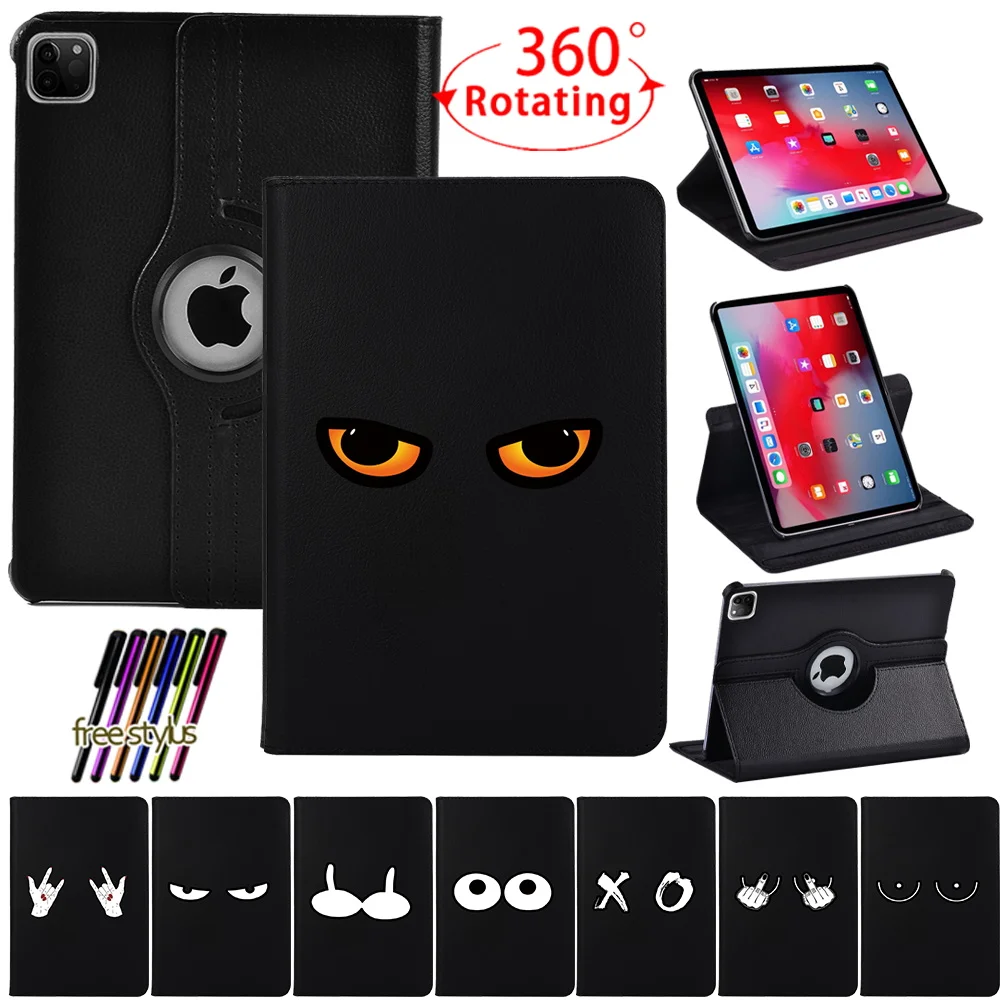 Case For IPad Air 4 10.9 Inch 360 Rotating Tablet PC stand cover IPad Pro 11 2021 2020 2018 Funda cases + Free Stylus