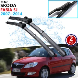 Car Wiper Blades for Skoda Fabia 2 5j 2007~2014 Front Windscreen Wipers 2008 2009 2010 2011 2012 2013 Car Accessories Stickers