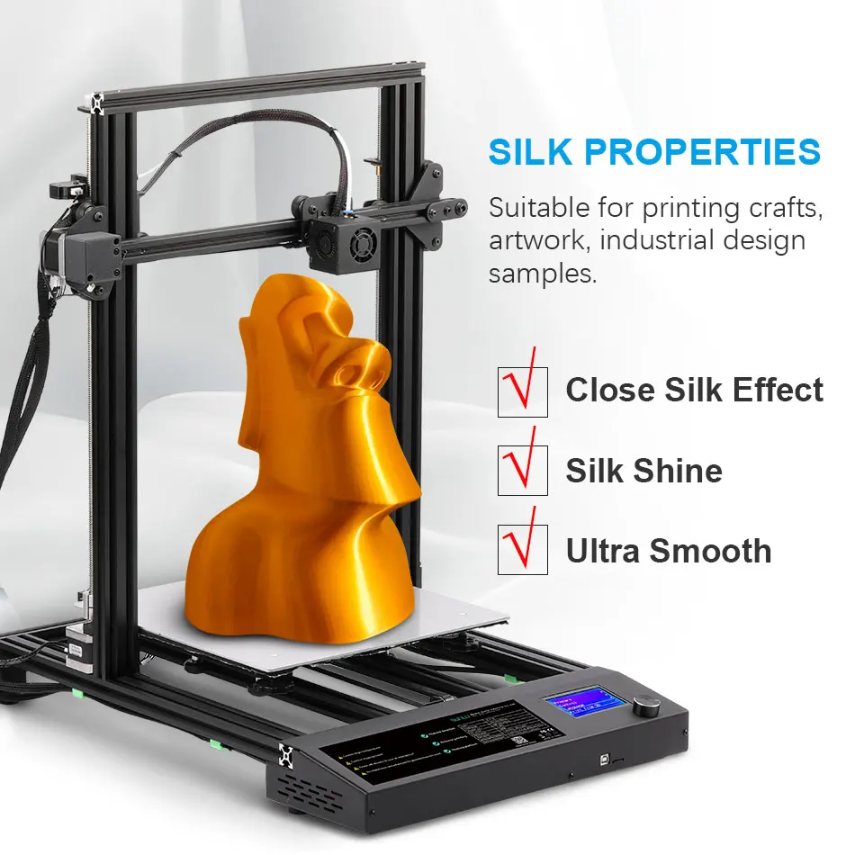 Imagem -03 - Sunlu-filamento de Seda para Efeito 3d Não-tóxico e Inodoro 1.75 mm Arranjado Perto de Sedoso sem Bolha Não-tóxico Boa Dureza 5kg