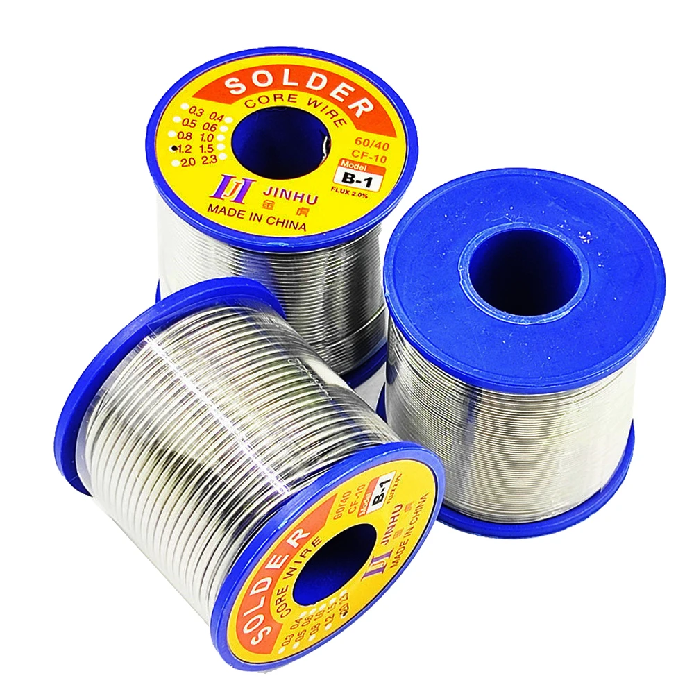 0.5/0.6/0.8/1.0/1.2/1.5/2.0mm 60/40 Welding Wire Roll 2% Rosin Flux Lead Tin Wire Rosin Solder Soldering Wire Roll 500g Wire