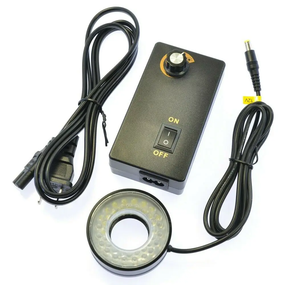 6 colori microscopio anello anello in metallo anello regolabile LED anello illuminatore lampada 40 pezzi luce LED 28mm diametro interno.