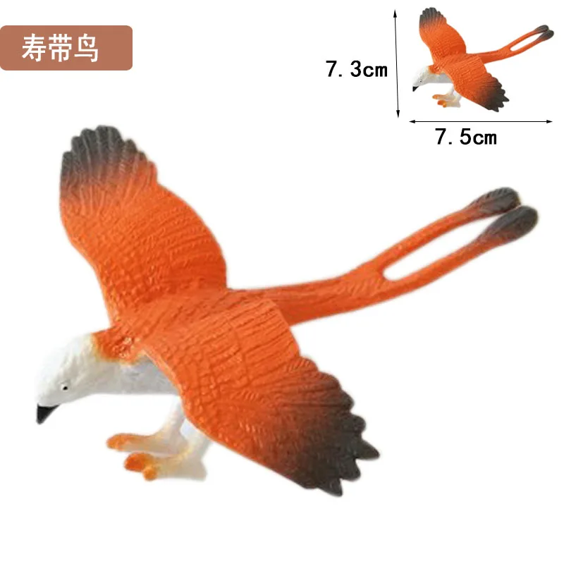Home Decor Beeldjes Miniaturen Pvc Plastic Gesimuleerde Rubber Vliegende Vogel Zwaan Gans Eagle Papegaai Pauw Uil Model Speelgoed