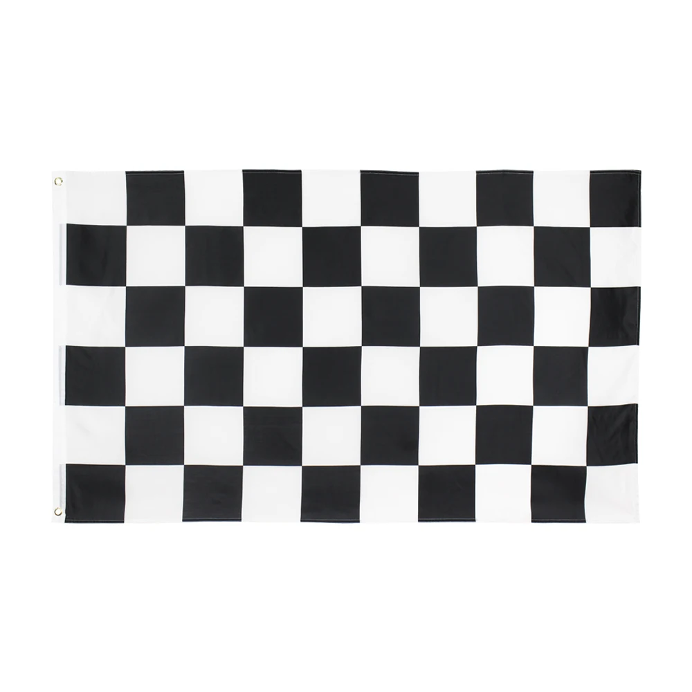 FLAGHUB 60X90 90X150cm Black White Square Car Racing Checkered Flag