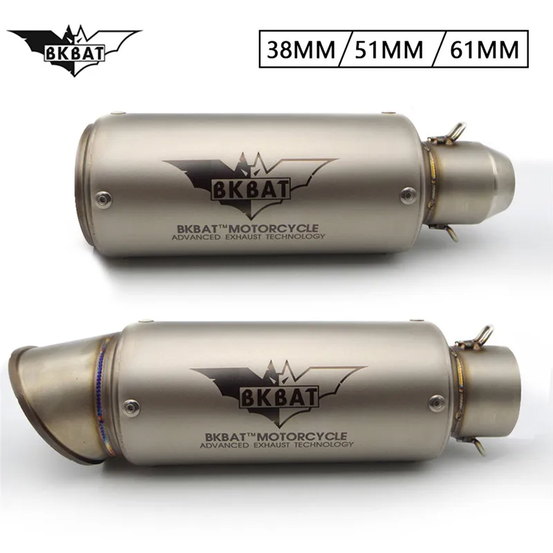 

Motorcycle Exhaust Muffler 51mm Pitbike Escape Moto Project For yamaha r6 2005 xmax 125 x max mt 07 r1 2014 r6 2018 r15 v3