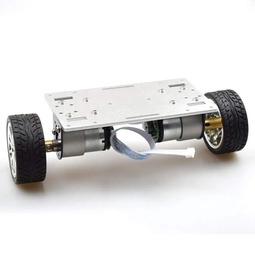 2WD Diy Zelfbalancerende Robot Kit Met 2 Stuks Enocder Motor Metalen Plaat Auto Chassis Mini Twee-drive 2 Wielen Technologie Speelgoed