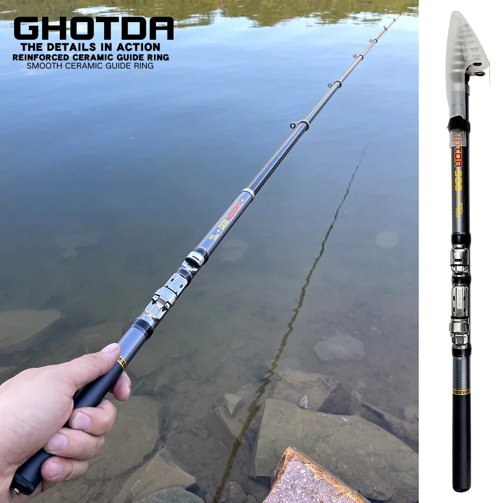 

GHOTDA New Lightweight Fishing Rod 63g 76g 95g 120g 142g 170g Solid Rod Close Length45-47cm