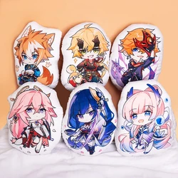 Impact Zhongli Tartaglia Xiao Venti Diluc Kaeya Paimon Keli Cosplay Anime juguetes de peluche Kawaii dibujos animados almohada especificación