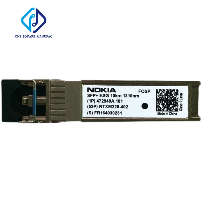 

NOKIA RTXM228-402 472949A.101 10G-1310nm-10KM-FOSP LC Single-Mode SFP+ Fiber Optical Module Transceiver