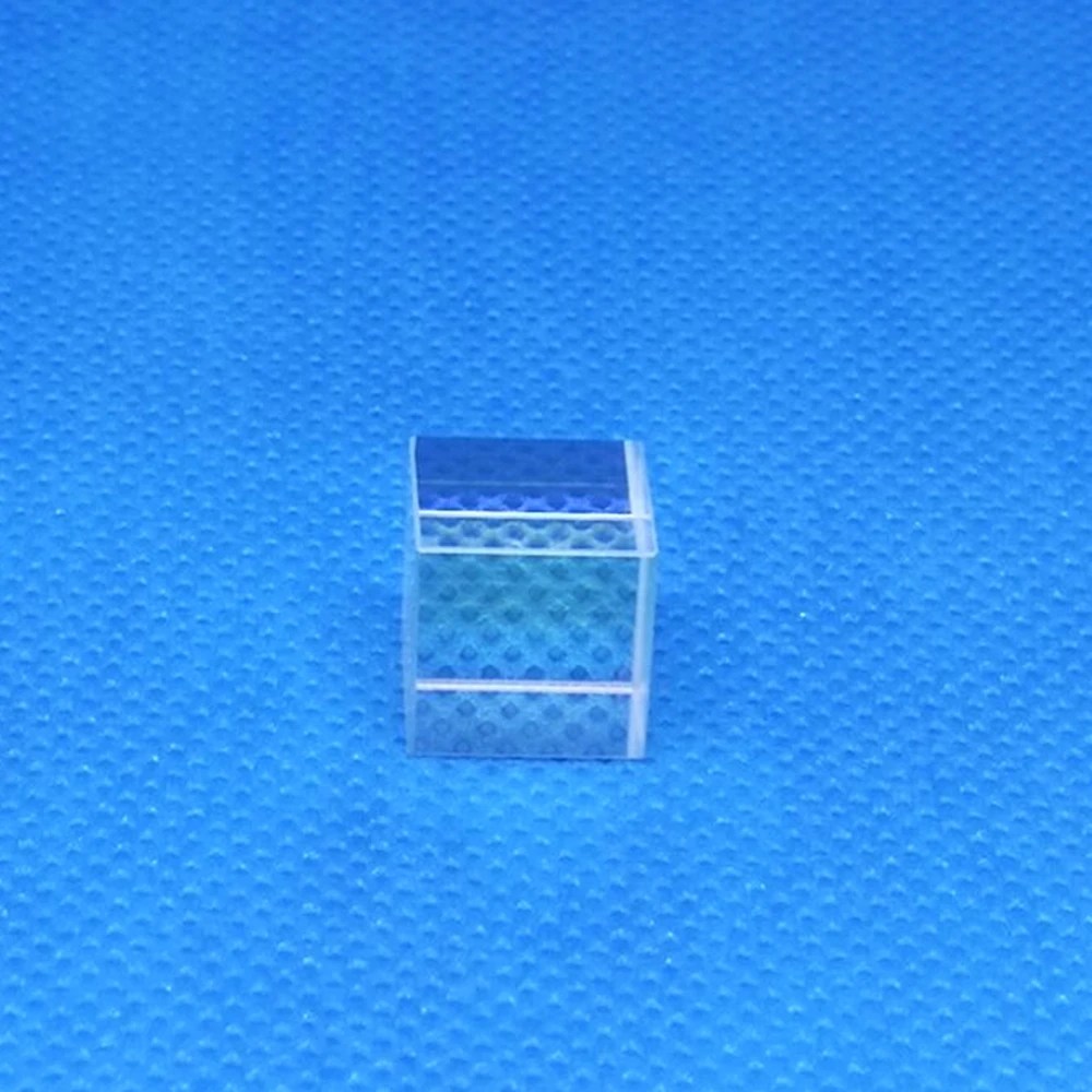 PBS-Divisor de cubo de haz polarizador, Prisma de lente de luz Visible para láser rojo de 650nm, diámetro de 10mm