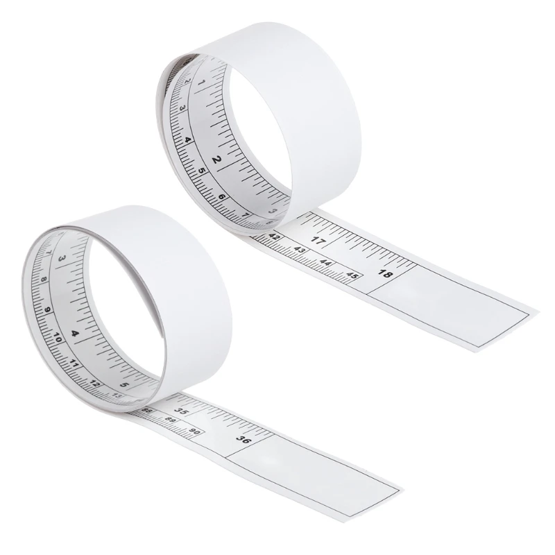 Self Adhesive Metric Measure Tape Vinyl Silver Rulers For Sewing Machine Sticker