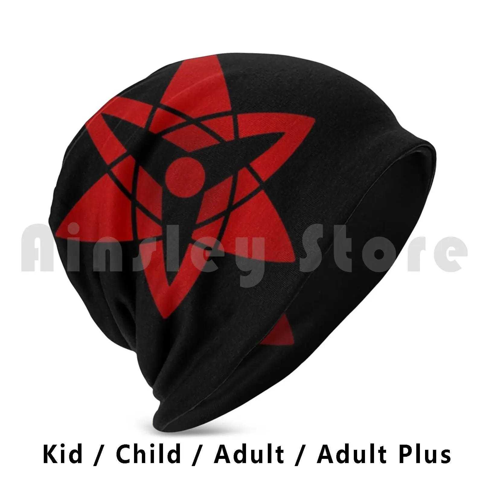 The Sharingan Beanie Hedging Cap DIY Print Cushion Anime Manga Japan Japanese Bleach Kawaii Meme Sasuke