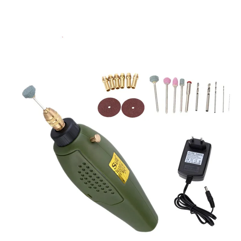 

Mini electric grinder DIY engraving electric drill P500-10 sets of decorations making power tools micro polishing electric grind