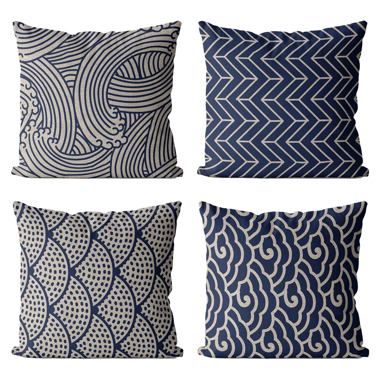 Traditional Japanese Printing Pattern Decorative Pillowcase Sofa Cushion Cover Pillowcase Home Textile Decor 45*45 40x40