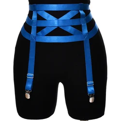 Fashion Harness Body Cage High Waisted Garter Bondage Stockings Metal Clip Elastic Garter Belt Leg Sexy Body Harness Suspender