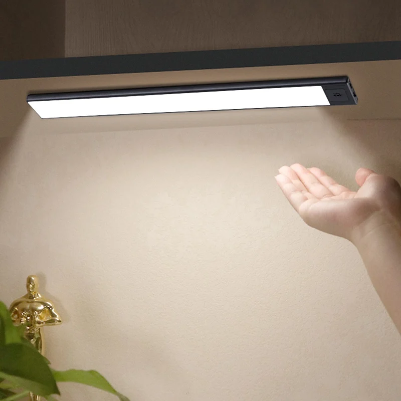 20/40/60CM Under Cabinet Light PIR Motion Sensor Thermal LED USB Rechargeable Ultra thin Aluminum Shell Lamp Night Light