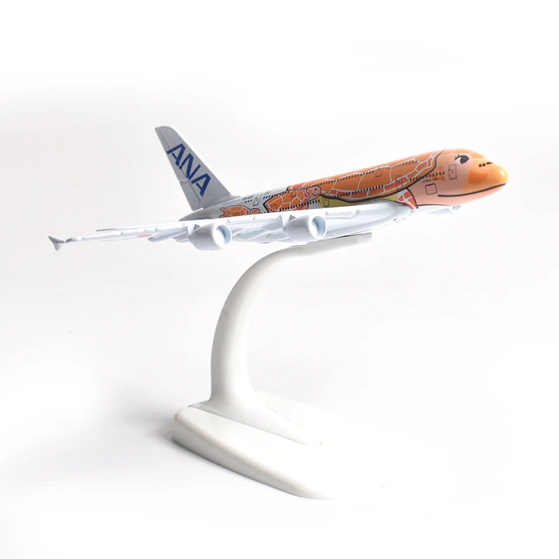 JASON TUTU 16CM ANA meer schildkröte malerei Airbus A380 Flugzeug Modell Flugzeug Modell Diecast Metall Flugzeuge Modell Alle Nippon airways