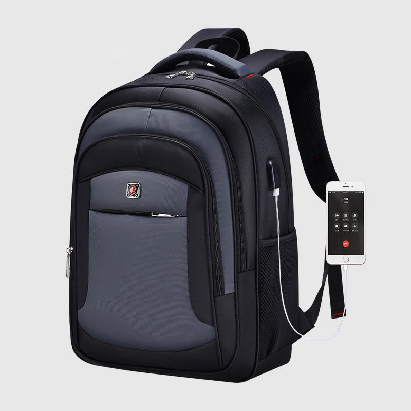 Sacs à dos chargeur USB pour hommes et adolescents, sac pour ordinateur portable de grande capacité, de bonne qualité, vente en gros