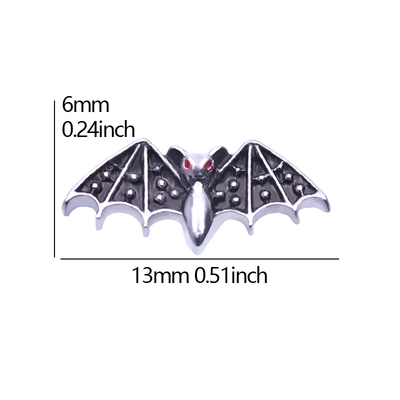 20pcs/lot Halloween Bat Floating Charms Living Glass Memory Locket Necklaces Men Hallowen Gift Jewelry Accessories