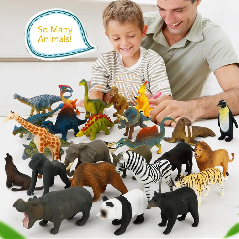 Original genuino salvaje zoológico granja africano Savanna León Animal rey pájaro serie leopardo gato Pantera modelo juguetes niños regalo