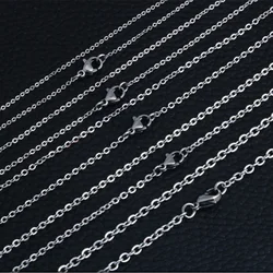 10pcs/Lot Stainless Steel Width 1.2mm-4mm Length 40-80CM Men Women O Type Chain Jewelry Making Wholesale