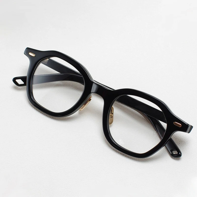 Vintage Acetate Optical Eyeglasses Frame Men Korea Square Myopia Prescription Glasses Frame Women Male Luxury Brand Eyewear