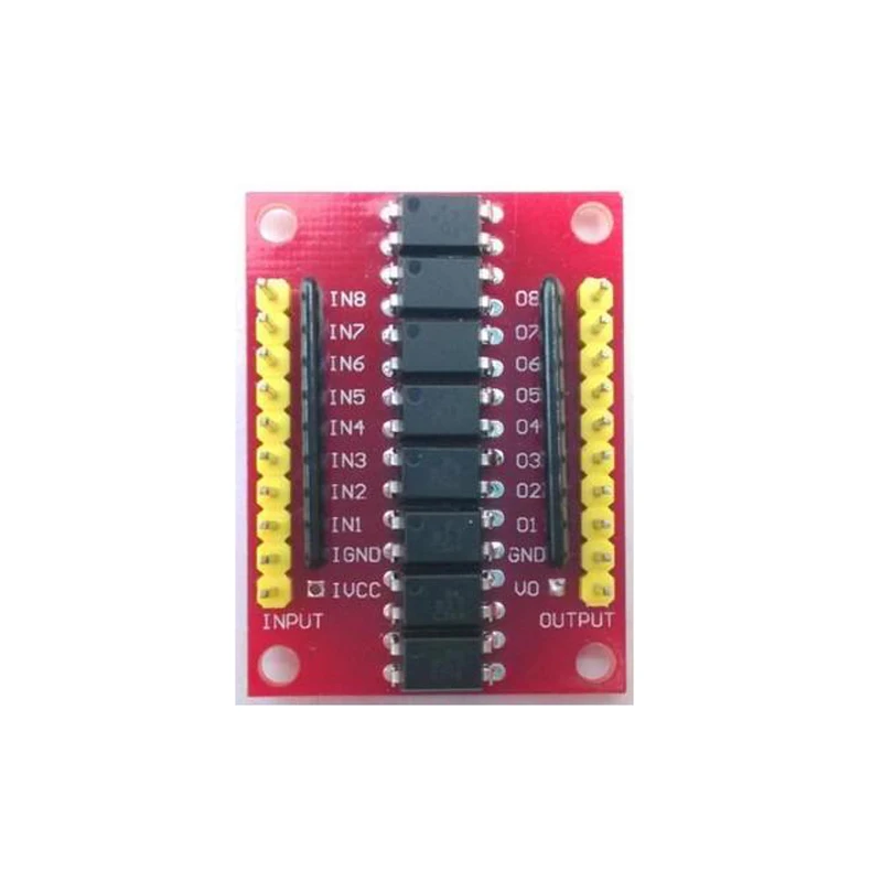 8-Channel Optocoupler Isolation Module/ 3/5/12/24V Positive Phase Amplification